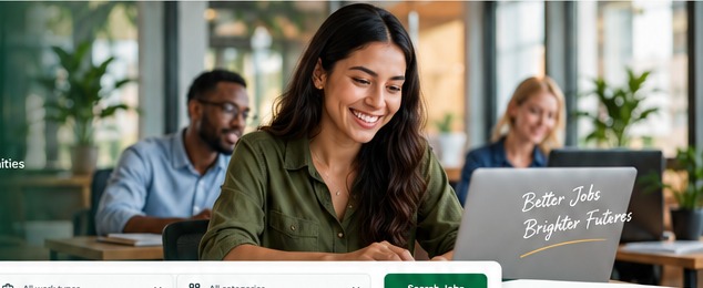 Professionals collaborating in a modern workplace