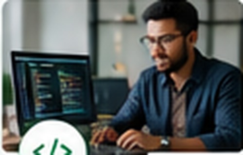 Technology professional working on a laptop